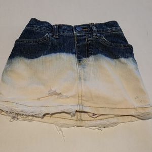 Size 2 bleached/ distressed toddler jean skirt